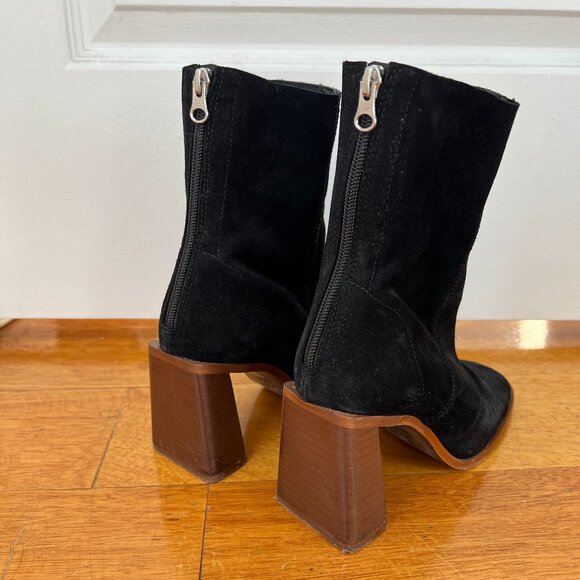 Lintervalle Black Suede Booties Made in Spain - Picture 6 of 6